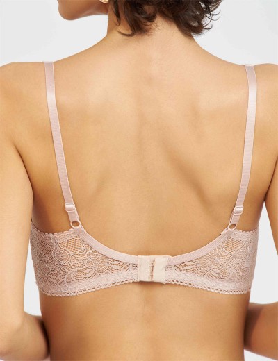 Бюстгальтер балконет Simona M 608 серебристый пион-сетка, Цвет: пион-сетка, Размеры: 90B, изображение 2