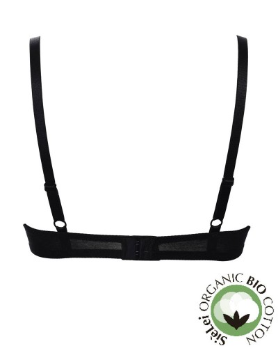 Бюстгальтер балконет из хлопка Sielei NATURAL COTTON 1428 nero, Цвет: nero (черный), Размеры: 95B, изображение 3
