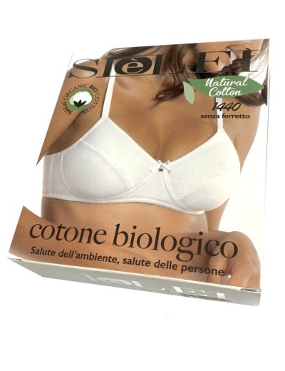 Бюстгальтер мягкий хлопковый без косточек Sielei NATURAL COTTON 1440 bianco, Цвет: bianco (белый), Размеры: 80C, изображение 6