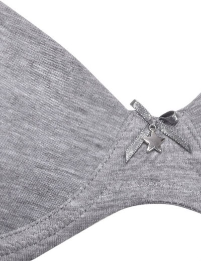 Бюстгальтер мягкий хлопковый без косточек Sielei NATURAL COTTON 1440 grigio melange, Цвет: grigio melange, Размеры: 85C, изображение 4