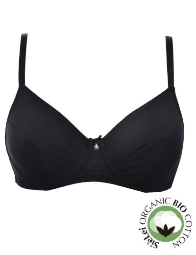 Бюстгальтер мягкий хлопковый без косточек Sielei NATURAL COTTON 1440 nero, Цвет: nero (черный), Размеры: 95C, изображение 4