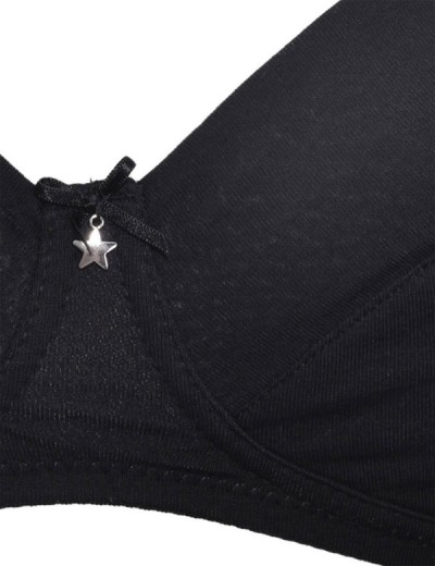 Бюстгальтер мягкий хлопковый без косточек Sielei NATURAL COTTON 1440 nero, Цвет: nero (черный), Размеры: 95C, изображение 6