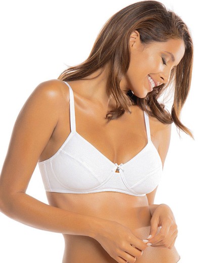 Бюстгальтер мягкий хлопковый Sielei NATURAL COTTON 1442 bianco, Цвет: bianco (белый), Размеры: 80C, изображение 2