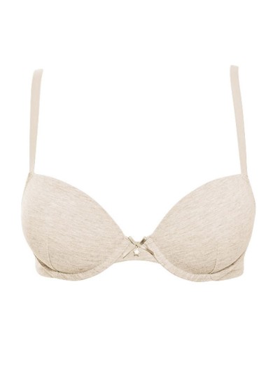 Хлопковый бюстгальтер пуш-ап Sielei NATURAL COTTON 1444 ecru melange, Цвет: ecru melange, Размеры: 80B, изображение 2