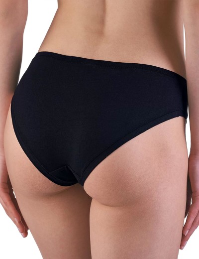 Хлопковые трусы слипы Sielei NATURAL COTTON 1445 nero, Цвет: nero (черный), Размеры: 3XL, изображение 2