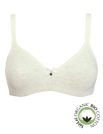 Хлопковый бюстгальтер без каркасов Sielei NATURAL COTTON 1450 ecru melange, Цвет: ecru melange, Размеры: 70B, изображение 2