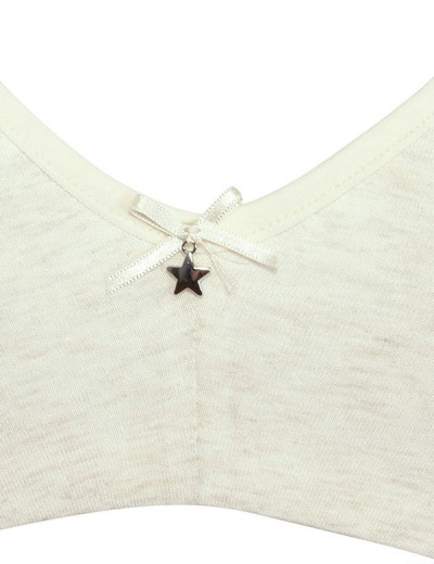 Хлопковый бюстгальтер без каркасов Sielei NATURAL COTTON 1450 ecru melange, Цвет: ecru melange, Размеры: 70B, изображение 4