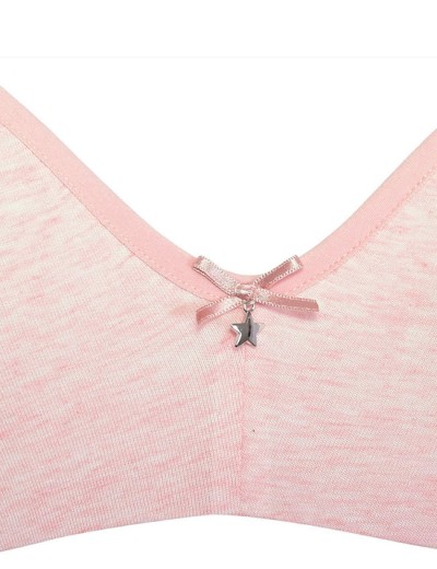 Хлопковый бюстгальтер без каркасов Sielei NATURAL COTTON 1450 rosa melange, Цвет: rosa melange, Размеры: 80B, изображение 6