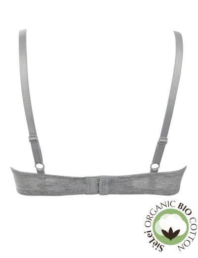 Бюстгальтер пуш-ап без косточек хлопок Sielei NATURAL COTTON 1456 grigio melange, Цвет: grigio melange, Размеры: 70B, изображение 3