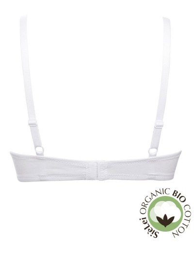 Бюстгальтер пуш-ап без косточек хлопок Sielei NATURAL COTTON 1456 bianco, Цвет: bianco (белый), Размеры: 80B, изображение 4