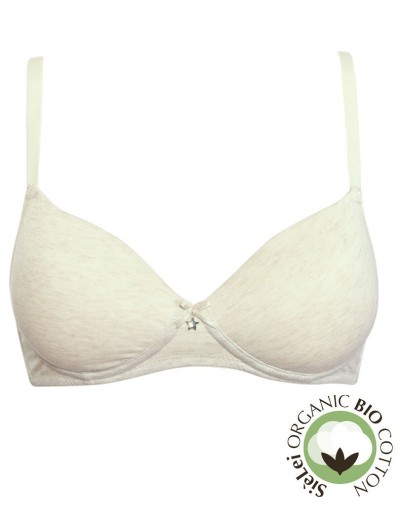 Бюстгальтер пуш-ап без косточек хлопок Sielei NATURAL COTTON 1456 ecru melange, Цвет: ecru melange, Размеры: 70B, изображение 2