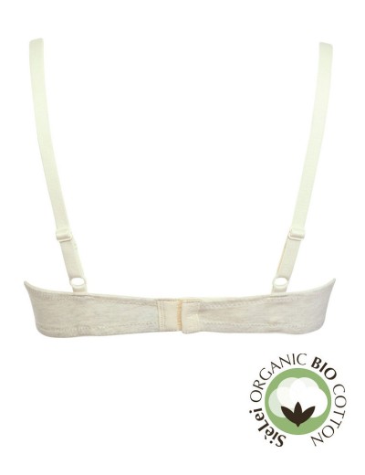 Бюстгальтер пуш-ап без косточек хлопок Sielei NATURAL COTTON 1456 ecru melange, Цвет: ecru melange, Размеры: 70B, изображение 3