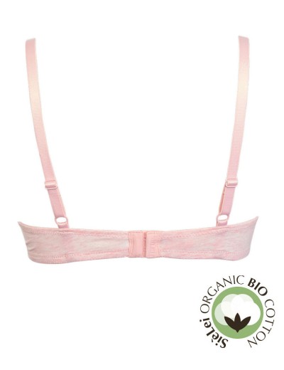 Бюстгальтер пуш-ап без косточек хлопок Sielei NATURAL COTTON 1456 rosa melange, Цвет: rosa melange, Размеры: 85B, изображение 3