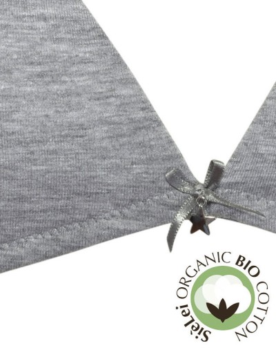 Хлопковый бескостный бюстгальтер Sielei NATURAL COTTON 1458 grigio melange, Цвет: grigio melange, Размеры: 70B, изображение 2