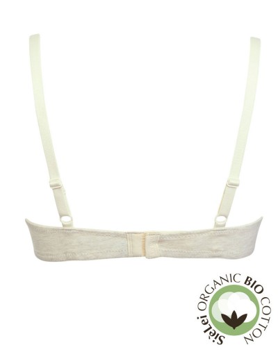 Хлопковый бескостный бюстгальтер Sielei NATURAL COTTON 1458 ecru melange, Цвет: ecru melange, Размеры: 75B, изображение 4