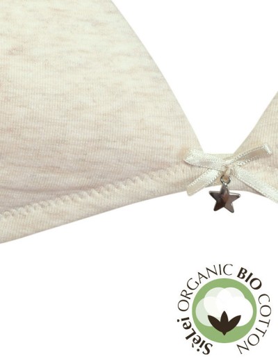 Хлопковый бескостный бюстгальтер Sielei NATURAL COTTON 1458 ecru melange, Цвет: ecru melange, Размеры: 75B, изображение 2