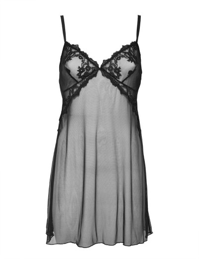 Сорочка эротическая Sielei GLAM 1952 nero, Цвет: nero (черный), Размеры: L, изображение 7