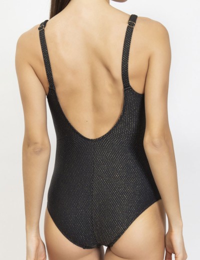 Черный купальник с формованной чашкой Sielei LX58 nero, Цвет: nero (черный), Размеры: 75B, изображение 2