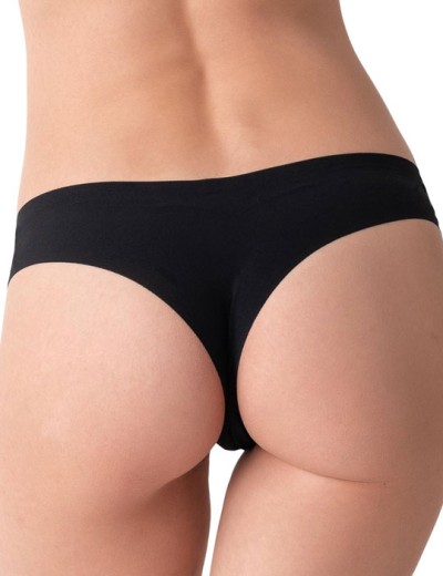 Трусы бразилиана из микрофибры Cotonella 8141 INVISIBLE nero, Цвет: nero (черный), Размеры: XL, изображение 2