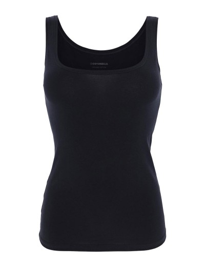 Топ-майка из хлопка Cotonella GD443 LIFE nero, Цвет: nero (черный), Размеры: M, изображение 4