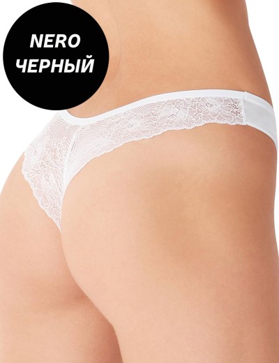 Набор трусиков бразилиана с кружевом Cotonella GD472 ESSENTIALS (2 шт) nero, Цвет: nero (черный), Размеры: XL, изображение 2