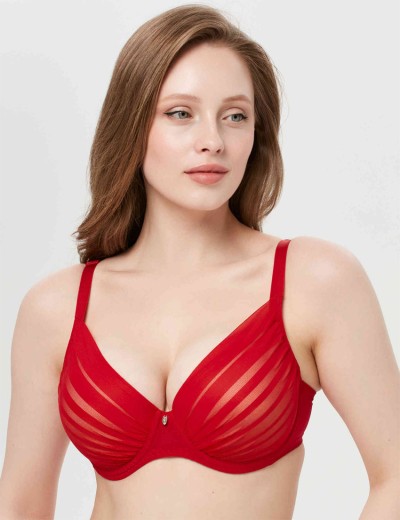 Бюстгальтер с формованной чашкой Milavitsa 127650 рубин/нюд, Цвет: рубин/нюд, Размеры: 75D, изображение 4