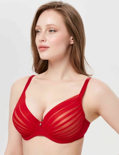 Бюстгальтер с формованной чашкой Milavitsa 127650 рубин/нюд, Цвет: рубин/нюд, Размеры: 75D, изображение 5