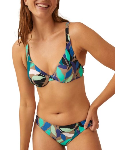 Плавки женские двусторонние Naturana 78034 LAKESIDE хаки/черный/бирюза, Цвет: хаки/черный/бирюза, Размеры: XL, изображение 2