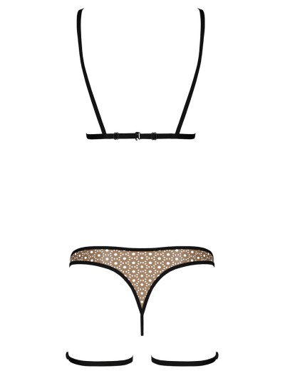 Эротический комплект Passion GABI SET, Цвет: бежевый, Размеры: 2XL/3XL, изображение 4