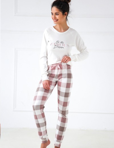 Хлопковая пижама Sensis JOSELYN, Цвет: белый, Размеры: L, изображение 2