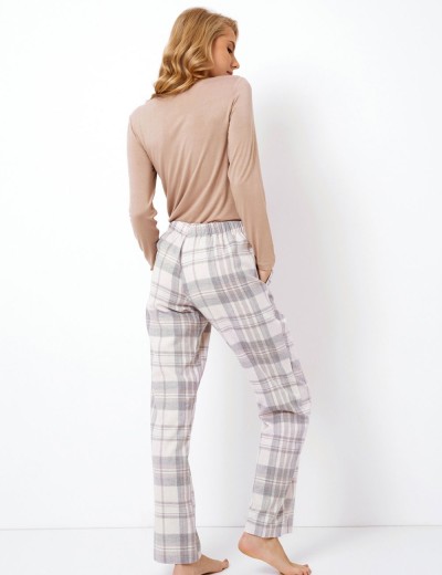 Женская пижама с брюками Aruelle ADRIANE, Цвет: серый/бежевый, Размеры: XS, изображение 3