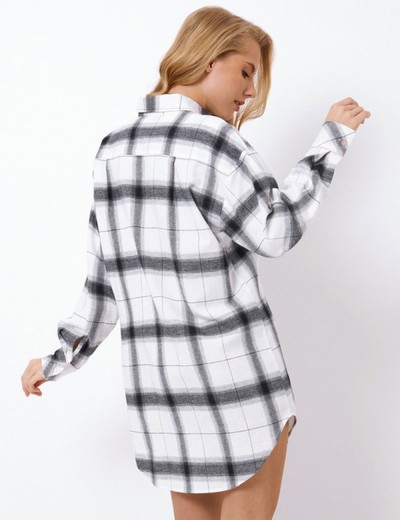 Фланелевая сорочка-рубашка Aruelle CATALINA, Цвет: серый/белый, Размеры: S, изображение 2