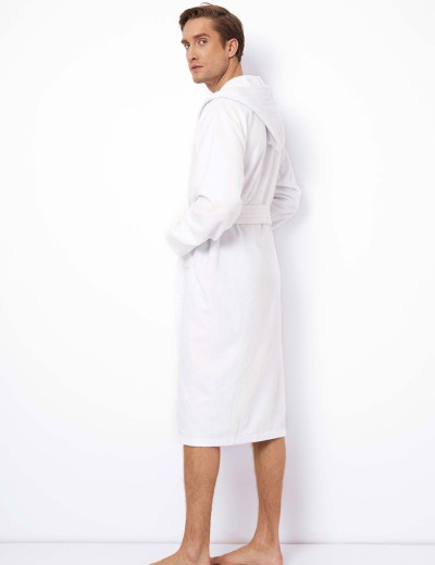 Мужской банный халат Aruelle EMERSON, Цвет: белый, Размеры: M, изображение 3
