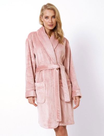 Плюшевый женский халат Aruelle EVA ROSE PINK, Цвет: светло-розовый, Размеры: XL, изображение 2