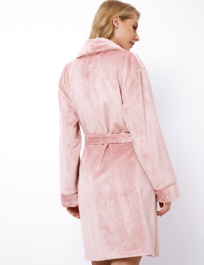 Плюшевый женский халат Aruelle EVA ROSE PINK, Цвет: светло-розовый, Размеры: XL, изображение 3
