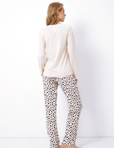 Пижамный комплект Aruelle GINGER, Цвет: бежевый/черный, Размеры: S, изображение 3