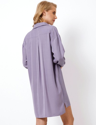 Сорочка рубашечного кроя Aruelle VIVI, Цвет: лаванда, Размеры: S, изображение 3