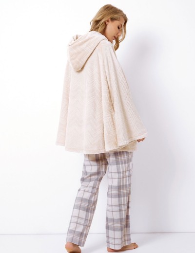 Женское пончо с капюшоном Aruelle ZAHRA SWEATER, Цвет: бежевый, Размеры: S, изображение 3