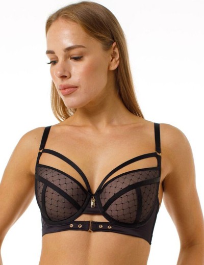 Бюстгальтер на поролоне Coquette Revue METALLIQUE 89122, Цвет: черный, Размеры: 90B, изображение 4