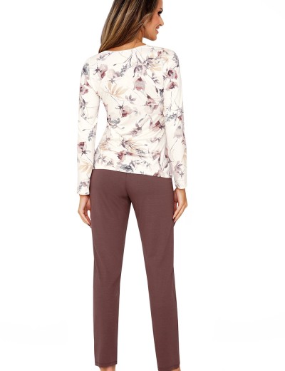 Пижама из вискозы Donna BELINDA pyjamas, Цвет: экрю, Размеры: M, изображение 3