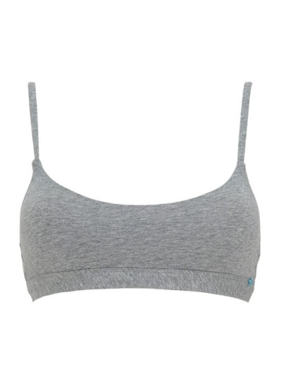 Хлопковый бюстгальтер топ Infiore 857 LAMBADA grigio melange, Цвет: grigio mel (серый), Размеры: 65B, изображение 2