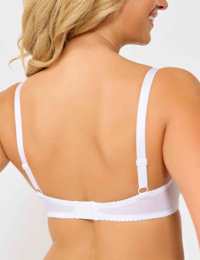 Кружевной мягкий бюстгальтер балконет Lina A 3069 белый, Цвет: белый, Размеры: 75B, изображение 2 Кружевной мягкий бюстгальтер балконет Lina A 3069 белый, Цвет: белый, Размеры: 75B, изображение 2