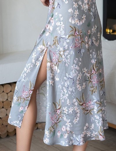 Длинная сорочка шелк с вискозой Mia-Amore AMELY 5048 серый, Цвет: серый, Размеры: XL, изображение 5