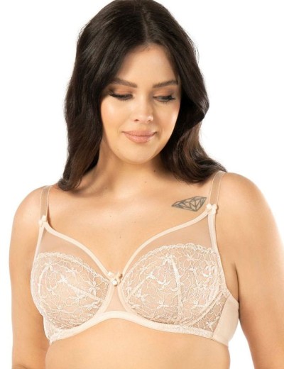 Мягкий бюстгальтер на большую грудь Nipplex ELISABETH M телесный, Цвет: телесный, Размеры: 65G, изображение 2