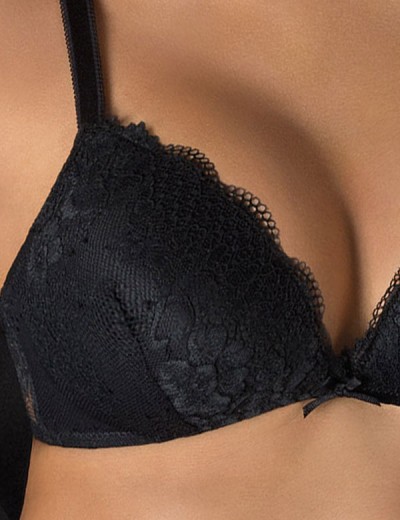 Кружевной бескостный бюстгальтер Sielei WONDER LACE 2458 nero, Цвет: nero (черный), Размеры: 70B, изображение 3