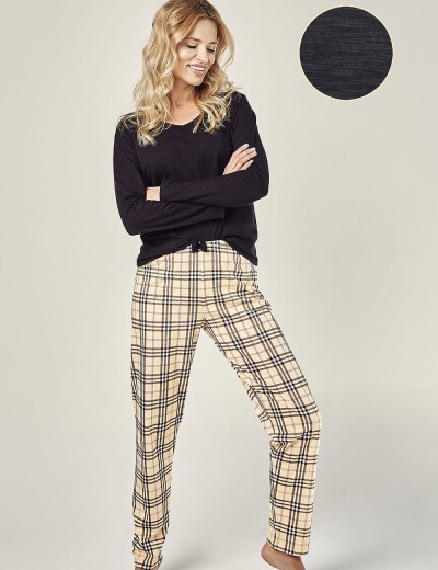 Женская пижама с брюками Taro ABIGAIL 2988-01, Цвет: черный, Размеры: XL, изображение 2