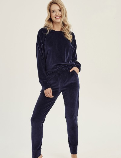 Велюровый домашний костюм Taro BRENDA 3061-01, Цвет: темно-синий, Размеры: S, изображение 2