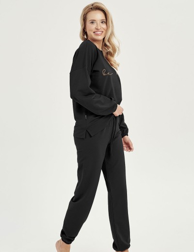 Черный домашний комплект Taro LIA 3004-01, Цвет: черный, Размеры: S, изображение 4