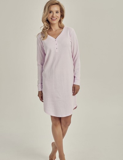 Светло-розовая сорочка в рубчик Taro SISI 3002-02, Цвет: розовый, Размеры: XL, изображение 2