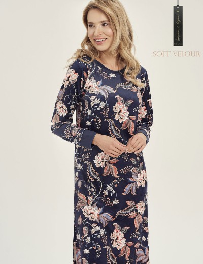 Темно-синяя туника из велюра Taro VENUS 3060-01, Цвет: темно-синий, Размеры: M, изображение 2